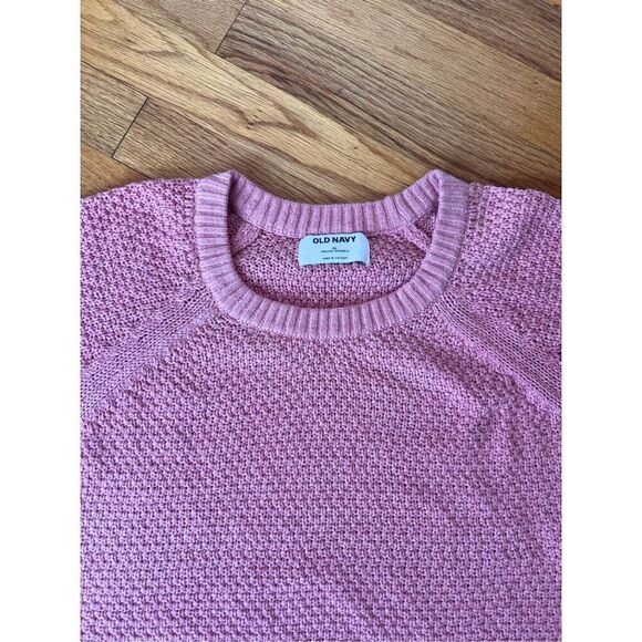 Old Navy Oversized Knit Sweater Pink XL - Picture 3 of 5